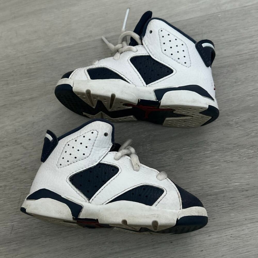 Jordan 6 Retro TD Olympic Baby Shoes Size 6c